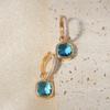 Fashion Square Dangle Earrings for Women Zirconia Earring Jewelry Wedding Party Accessories
