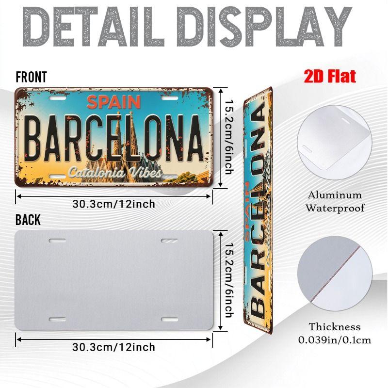 Urban City Theme Metal Tin Sign for Bar Garage Interior