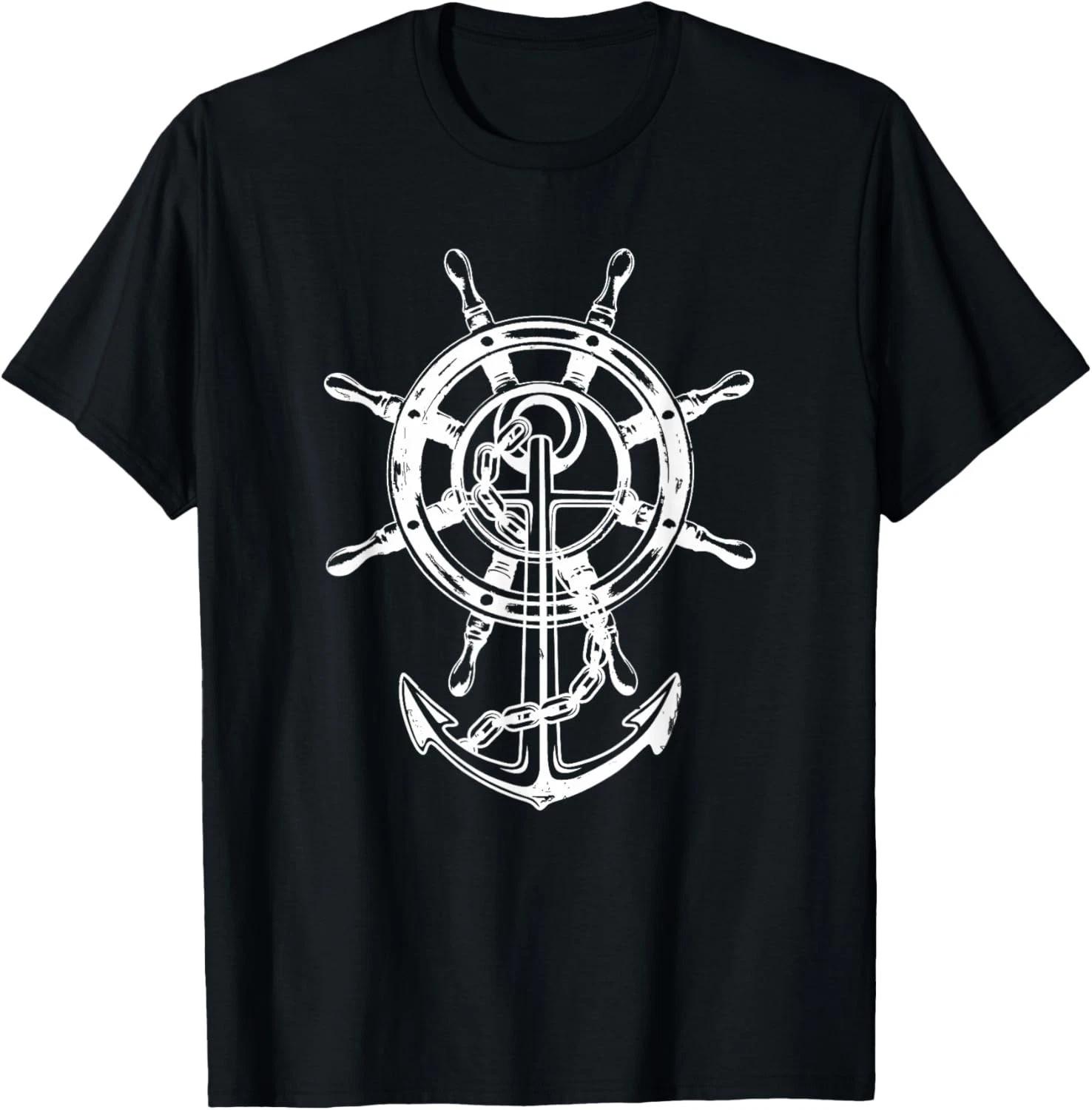 

Anchor _ Rudder Cool Sailing Design Nautical Gift Men Women Gift Unisex T-Shirt XL