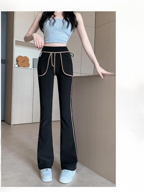 Casual Yoga Pants For Women With High Waist Micro Bell Bottoms For Fall Winter 2025