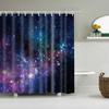 Beautiful Cosmic Starry Sky Scenic Astronomical Shower Curtains Frabic Waterproof Polyester Bathroom Curtains With Hooks 180X180