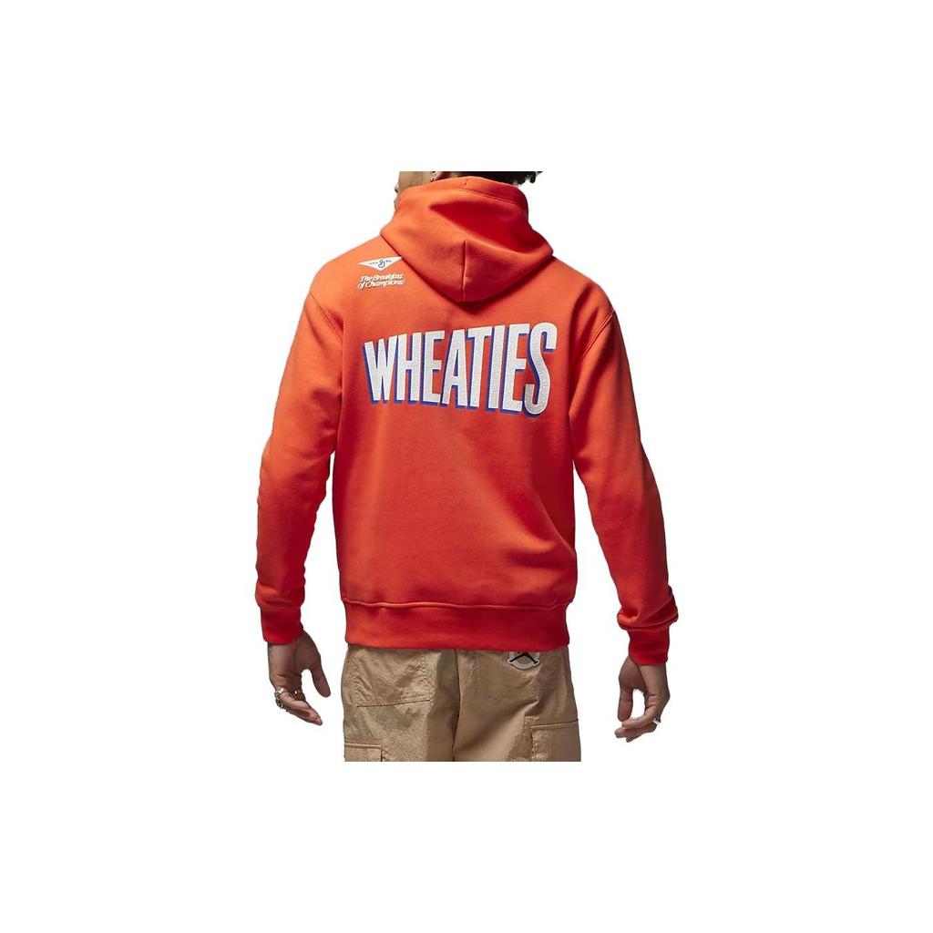 Jordan Letter Print Drawstring Hoodie Men Hoodies Orange DV7576-817