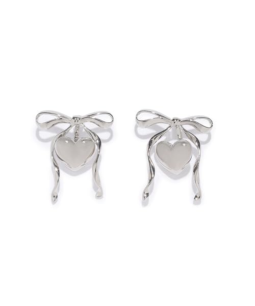 Heart Ribbon Earrings LWGA254352SLVF