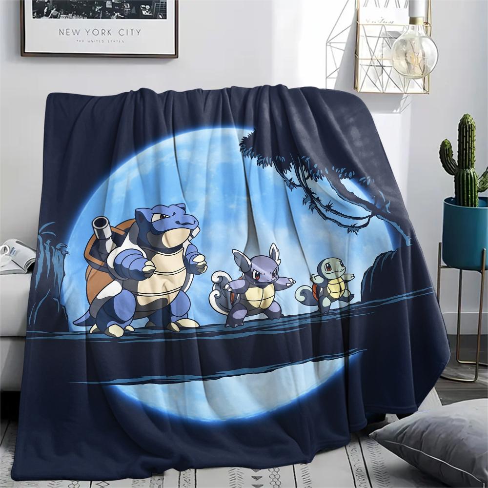 Pokémon Cartoon pattern Flannel Blanket, High quality Comfortable for All Seasons, Home Decor, Warmth and Comfort, Perfect for Gifts.