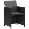 Garden Chairs 4 Pcs Poly Rattan Black