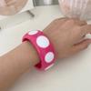 Cool Punk Style Geometric Wristband Hip Hop Candy Color Bracelets Resin Polka Dot Bangles  Unisex