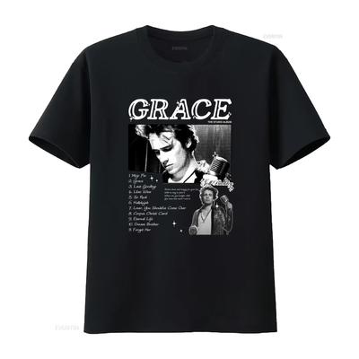 Jeff Buckley Grace Album Design T Shirt Merchandise Music Lover  Vintage Washed Fashion Top For Everyday Wear Designer Clothes
