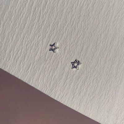 1Pair Sweet Cool Accessories Cute Temperament Hollow Pentagram Stud Earrings