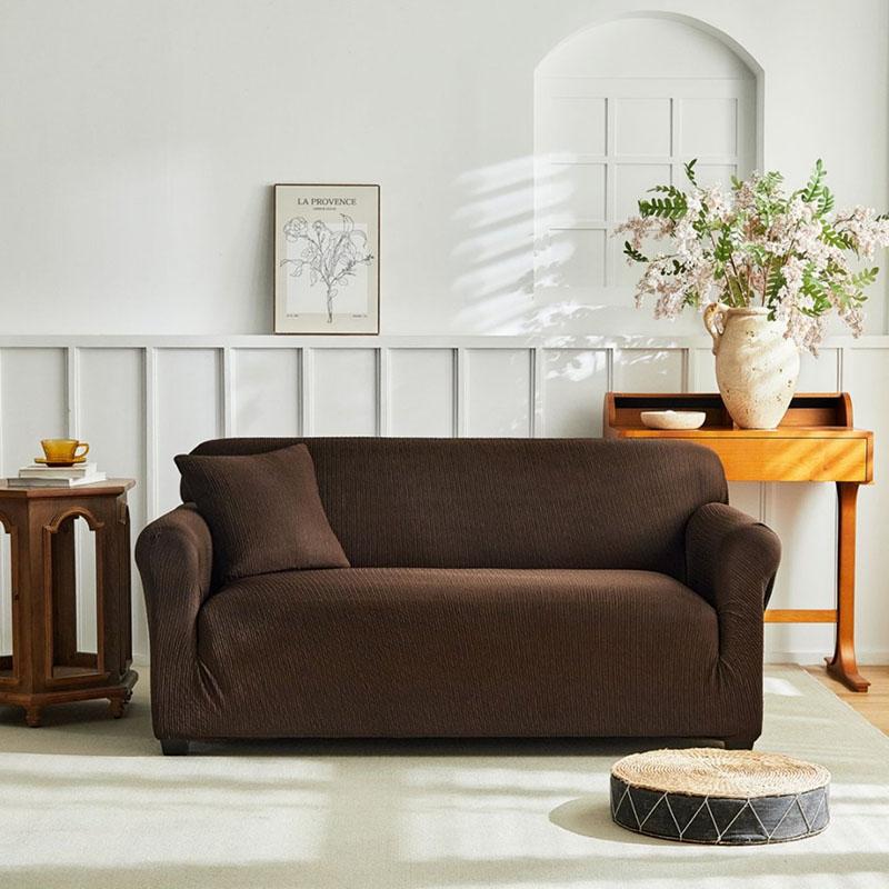 Thick Anti Slip Solid Sofa Cover Elastic All Cover Couch Slipcover for Four Seasons Soft Removable Dust Cover for Living Room