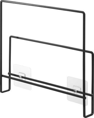 Yamazaki Jitsugyo Film Hook, Cloth & Cutting Board Holder, Black, Approximately W27 X D3.3 X H25cm (Film Hook Not Included) Tower Cutting Board