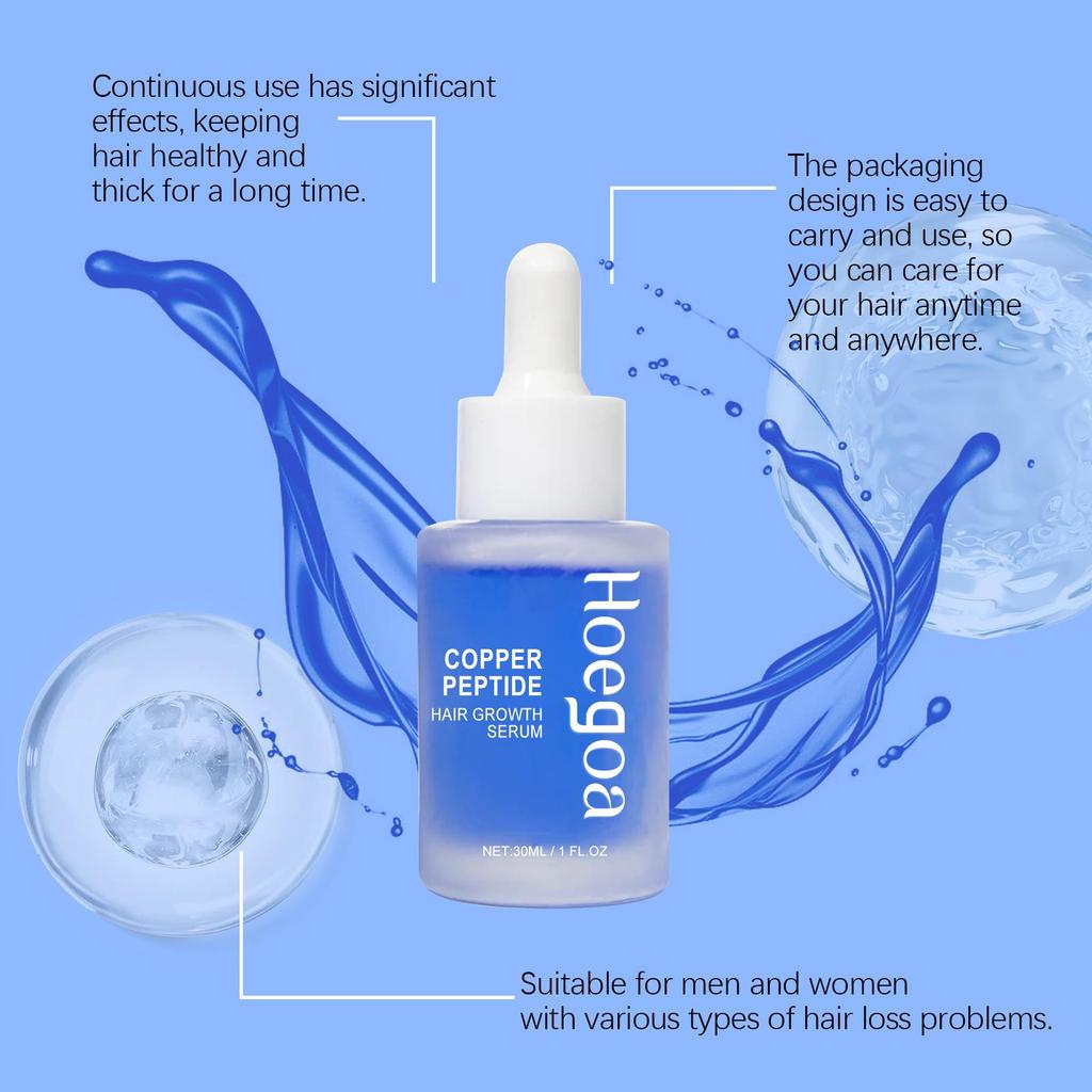 Hoegoa Copper Peptide Hair Serum Nutritive Nourishing Scalp Treatment Hair Root Repair Volume Strengthening Hair