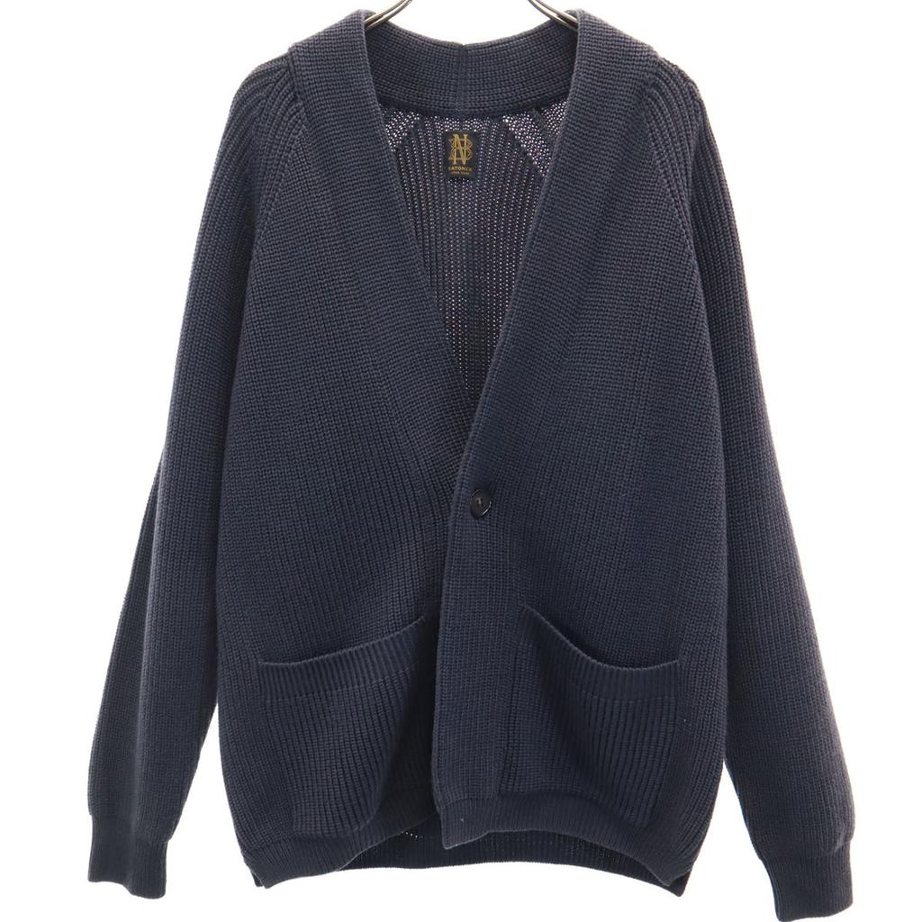 BATONER Made In Japan Wool Long Sleeve Knit Cardigan 1 Gray Thick Men's Used