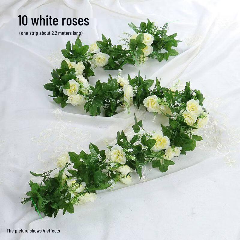 HUAZHENMIAN Artificial Rose Flower Vine