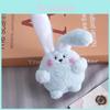 Adorable Pink Long-eared Bunny Keychain Plush Toy Cute Animal Pendant