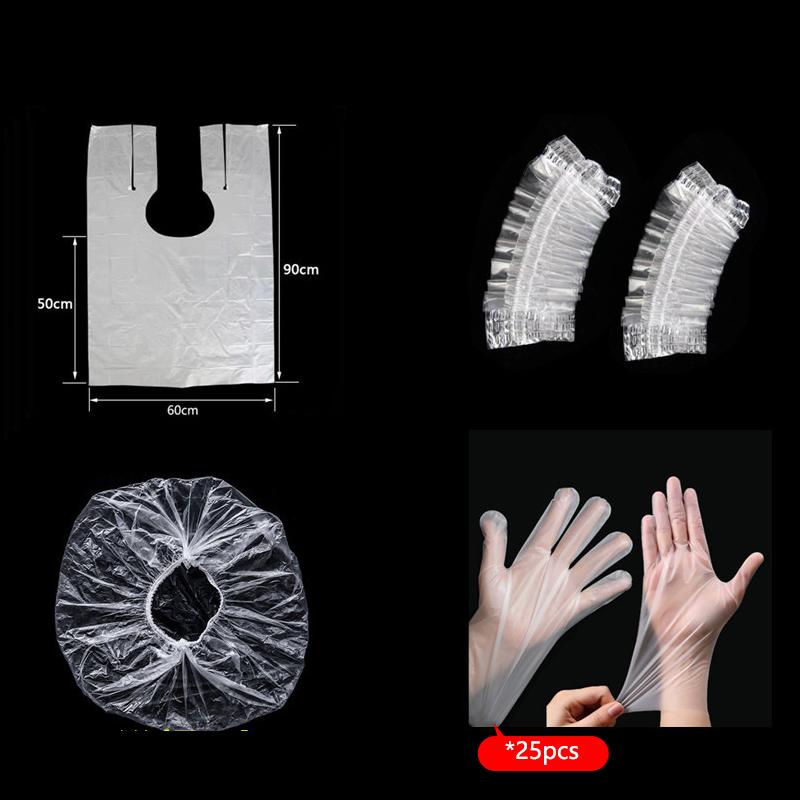 4-In-1 Hair Dye Tool 25Pcs Disposable Hair Dyeing Kit 4-Piece Set Cape Overcoat Earmuffs Shower Cap Gloves And Protective Gear