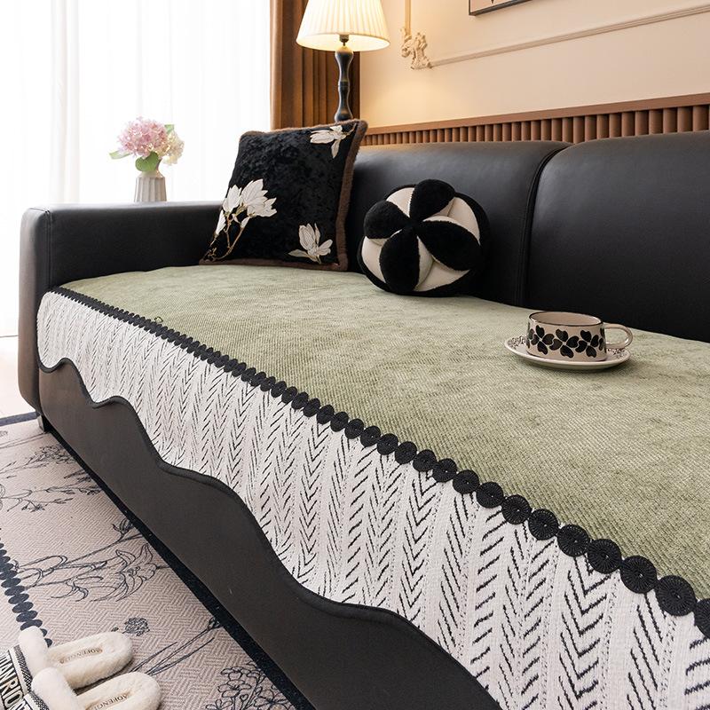 Premium Leather Sofa Special Cushion  New Fixed Non-Slip Cover Cloth Towel Four-Season Universal Seat Cushion