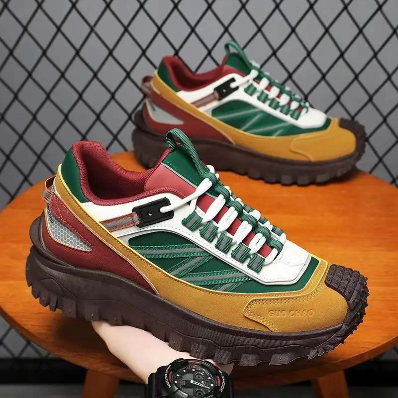 Mode Neue High-End Herrenschuhe Modetrend Vielseitige Freizeitschuhe Dicksohlige Erhöhte Abriebfeste Lauf-Sportschuhe Sneaker