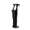 Fashion Side Zipper Tassel Belt Buckle Black White Pants Boots Women's Round Toe Low Heel Nightclub Pole Dance Sexy Motorcycle Boots 43