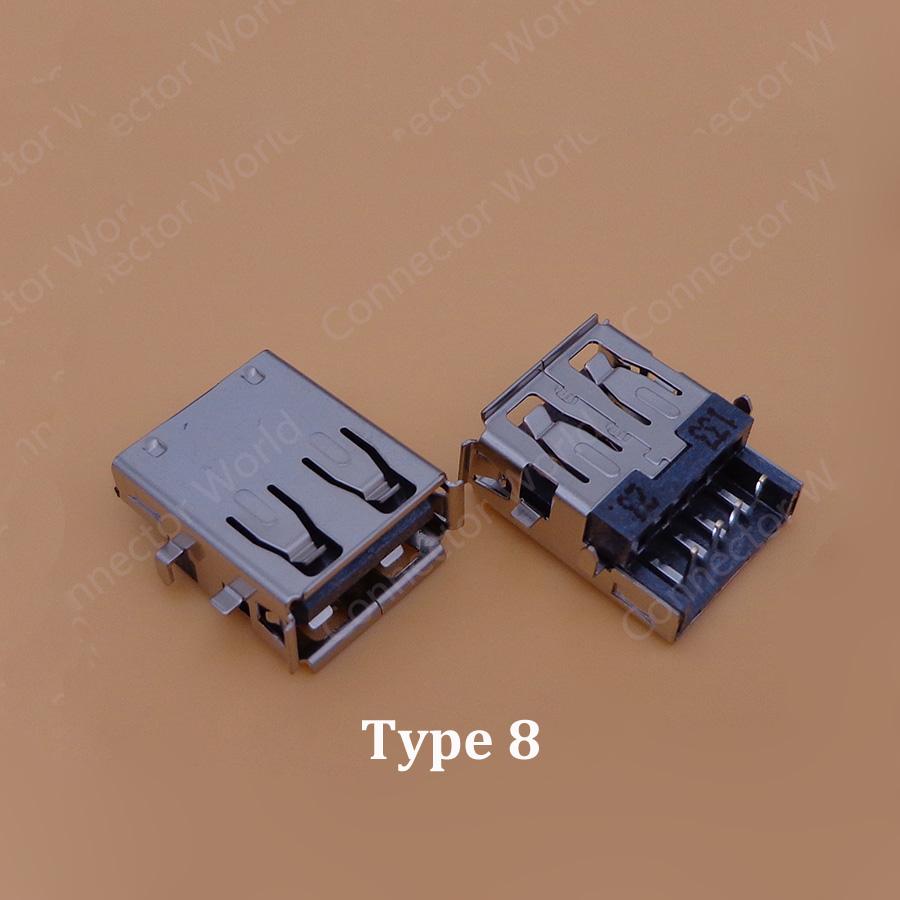 10PCS For Acer ASUS Lenovo Dell Notebook Maintenance Accessories USB 2.0 /3.0 Female Jack Right Angle Connector