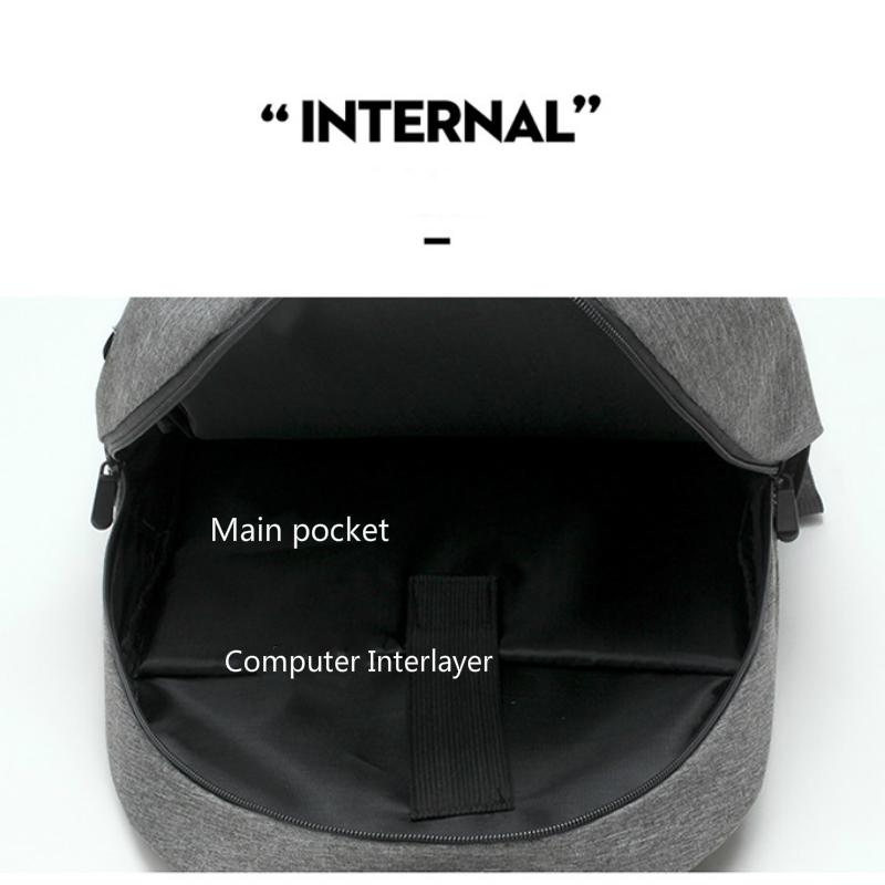 3Pcs/Set Laptop Backpack USB Charge Business Men Women Travel Shoulder Backpacks School Bag 4 Colors Fashion Bag