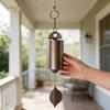 Vintage Metal Wind Chime With Deep Bronze Finish For Garden And Patio Decor
