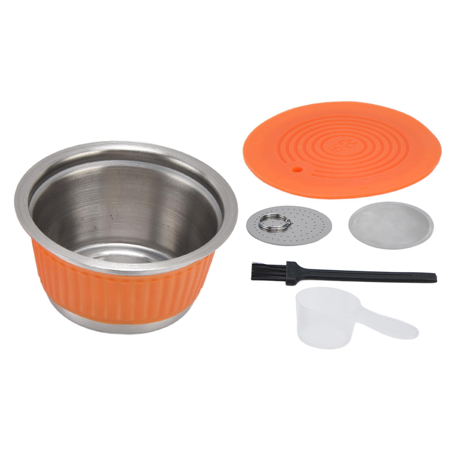 

Многоразовый многоразовый набор фильтров для чашек-кофейных капсул из нержавеющей стали для кофемашины Dolce Gusto L(for 6.5-9kg) оранжевый