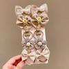 10pcs High Elastic Rubber Bands Cute Bow Hair Ties High Quality Flower Headbands  for Kids
