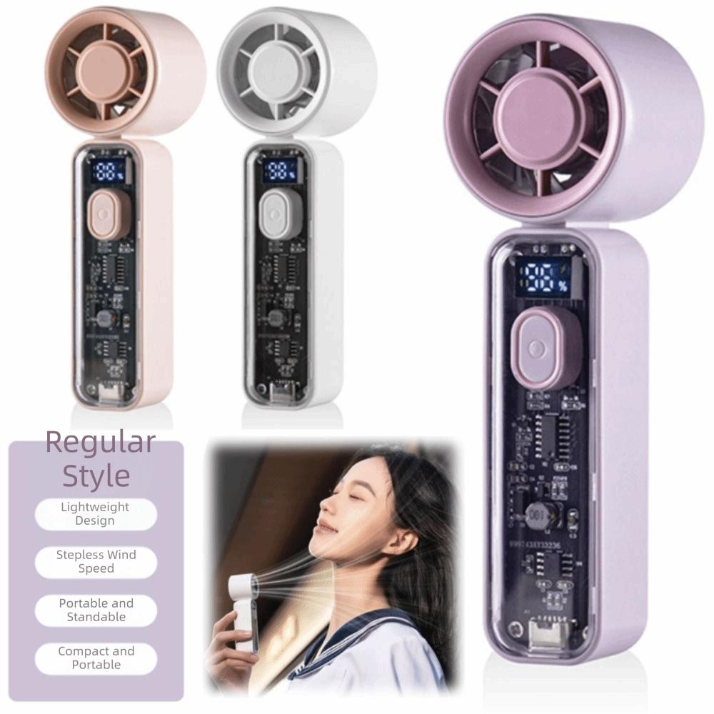 High Wind Speed Handheld Mini Fan Ice Cool Function Small Air Cooler Indoor Outdoor Use