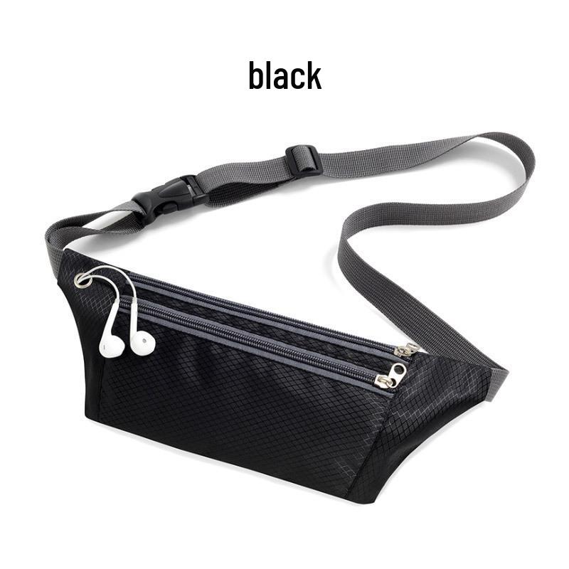 Унисекс водонепроницаемая противоугонная поясная сумка для бега - Невидимая спортивная сумка для фитнеса чёрный