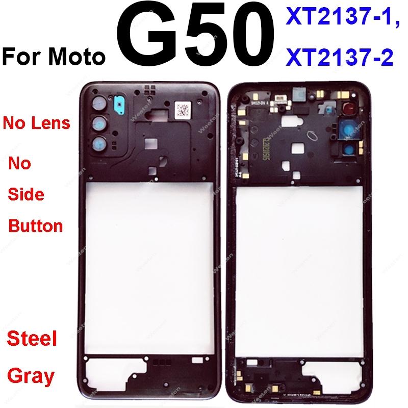 Middle Housing Frame For Motorola Moto G50 G50 5G XT2137-1 XT2137-2 XT2149-1 Middle Frame Cover Bezel Panel Flex Cable Parts