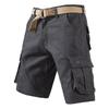 Men's Summer Plus Loose Casual Shorts with Multiple Pockets and Workwear, Cropped Pants