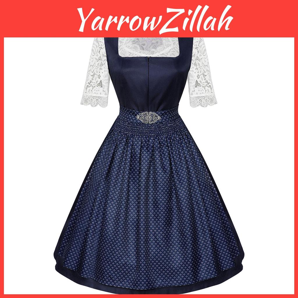 Fantasy European Beer Festival Girl Costume With Lace Apron For Cosplay And Party Fun