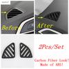 Head Lamp / Water Cup Panel / Dashboard Side Middle Air AC Vent Cover Trim For Mitsubishi ASX   Carbon Fiber Accessories