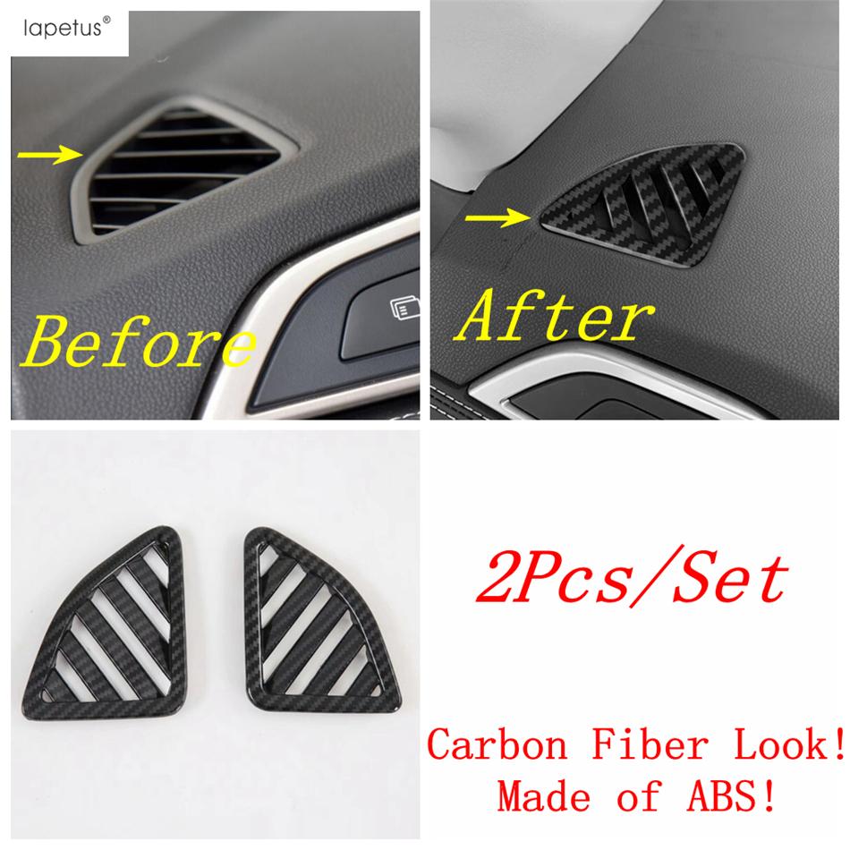 Head Lamp / Water Cup Panel / Dashboard Side Middle Air AC Vent Cover Trim For Mitsubishi ASX   Carbon Fiber Accessories