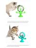 Cat Toy Turntable: Spinning Windmill, Treat Dispenser, Teaser Wand, and Teaser Stick.