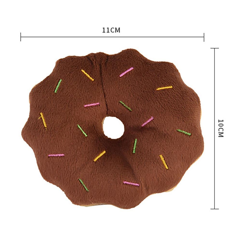 Runde Form Hundekauspielzeug Ring Plüschoberfläche Welpen Spielzeug Quietschendes Haustierspielzeug Tägliche Haustierunterhaltung