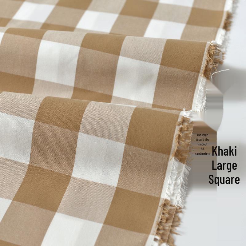 Thickened Polyester-Cotton Plaid Striped Sofa and Curtain Fabric