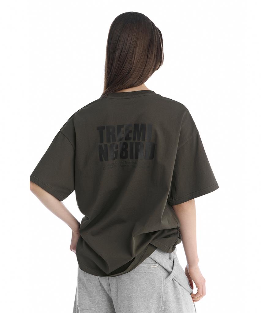 Teulimingbeodeu Oversized Graphic T-Shirts [ Brown ]