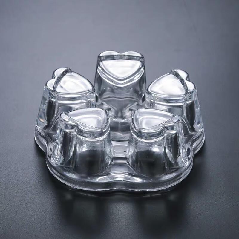 Fengge Tu Heart-shaped Glass Teapot Warmer Base