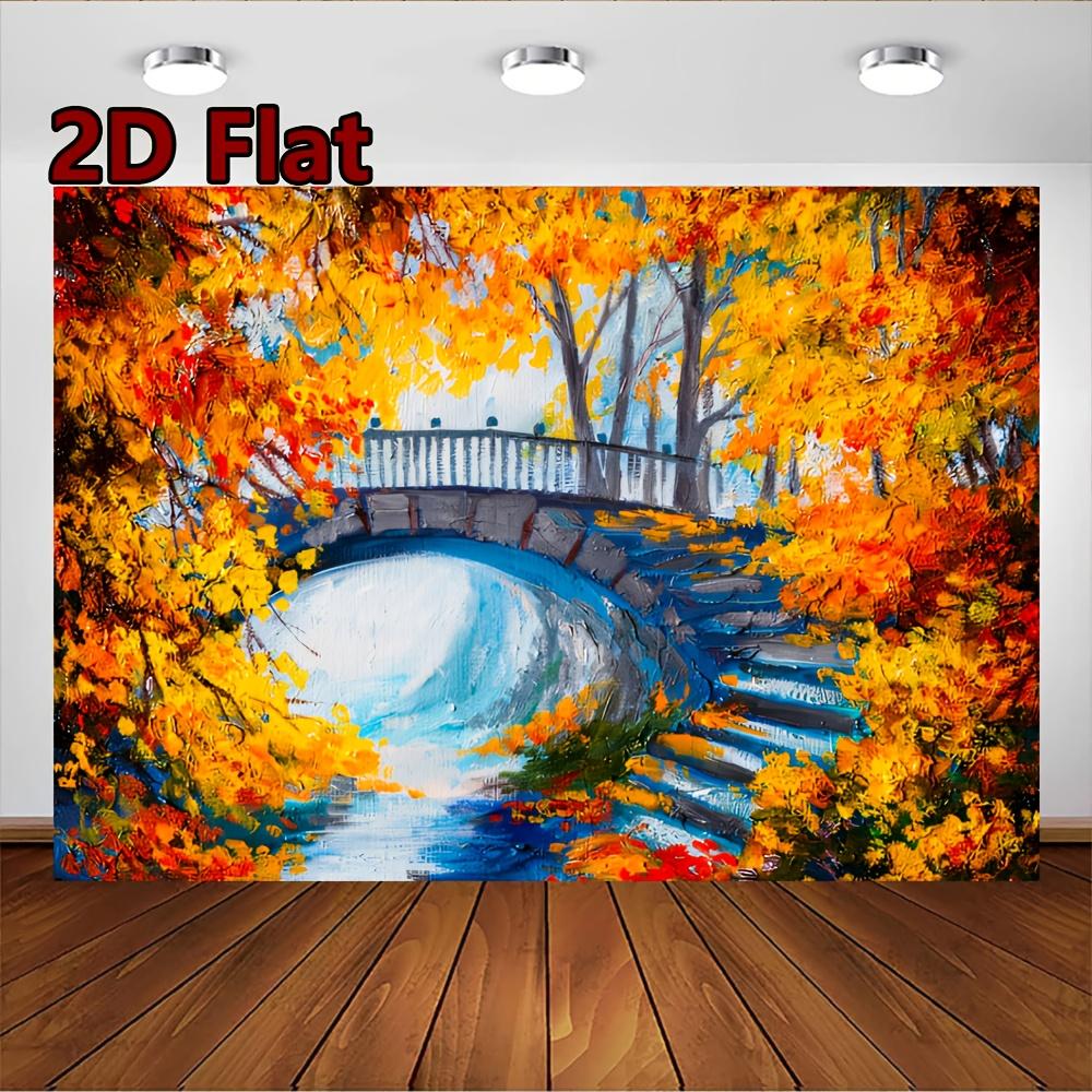 2D Plane 1 Piece of Autumn Landscape Painting Suitable for Living Room Bedroom and Office.