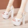 15CM High Heel Platform Sandals for Women Fashion Party Nightclub Pumps Open Toe Ankle Strap Ladies Shoes Sandalias De Mujer