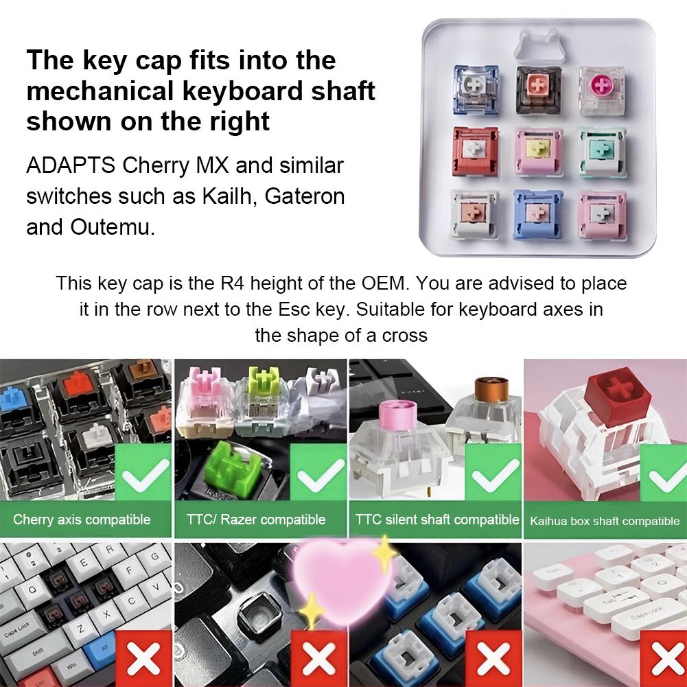 Resin Dry Flowers Keycap Translucently Keycaps Cross Axis Mechanical Keyboard Keycap for Cherry MX Mechanical Gaming Keyboard