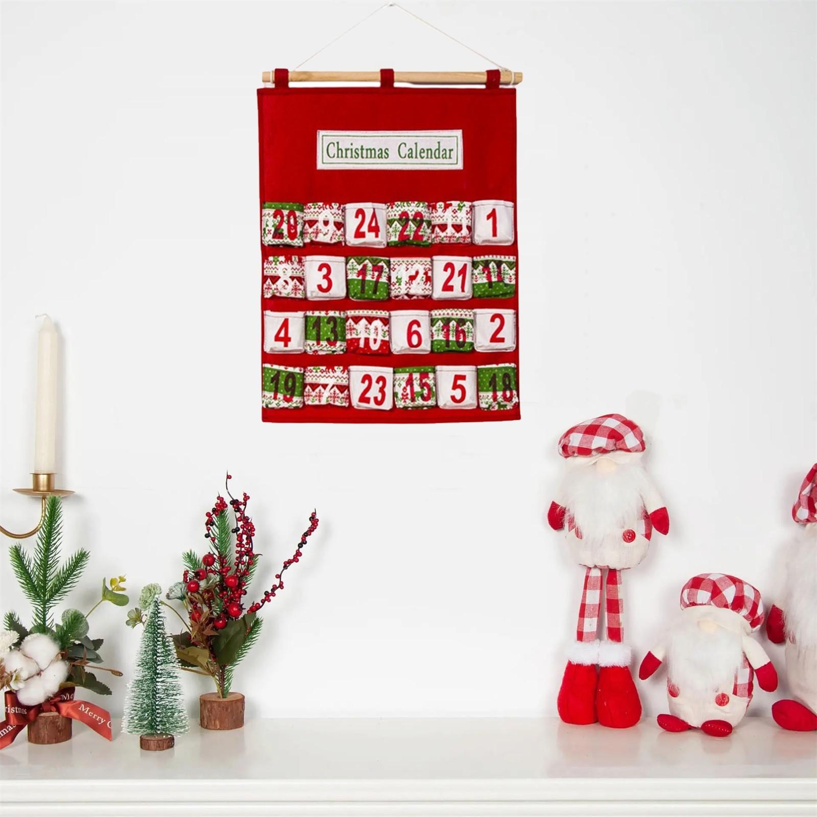 

Веселого Рождества Адвент Календарь Традиционное настенное украшение One Size