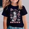 Demon Slayer T-shirts for Children Anime Cartoon Short Sleeved Shirt Boys Girls Summer Kimetsu No Yaiba Top Kids Clothes Gifts
