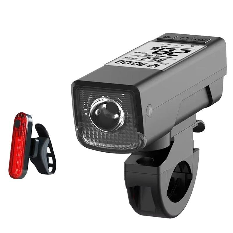 FSTE-GPS Bicycle Front Light With Horn 3 In 1 Wireless Bicycle Computer GPS Bike Speedometer Headlight Bike Flashlight 7