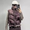 High-end White Duck Down Woolen Splicing Down Vest Women's Autumn and Winter Fashion Vest Thin American Vest Burst