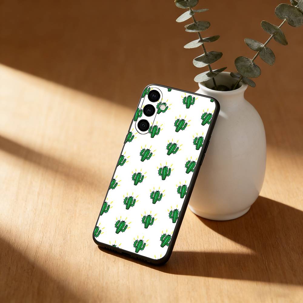 Cactus Succulents Phone Case For Samsung Galaxy A20,21s,22,31,32,52,53,72,73,80,91 Soft Black Shell