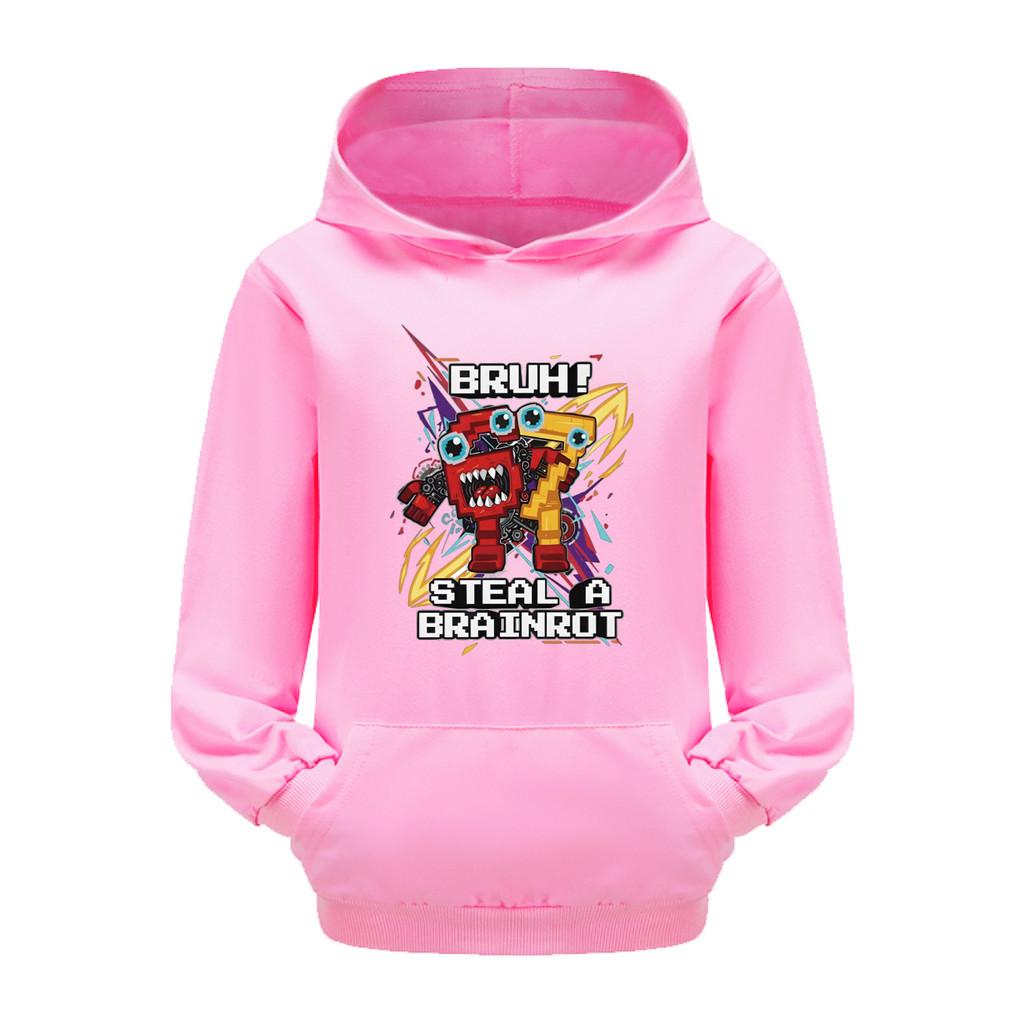 5227 Dětské Chlapecké Dívčí Ukradni Mozkovou Hnilobu 67 Šest Sedm Tištěné Ležérní Mikiny s Dlouhým Rukávem a Kapucí