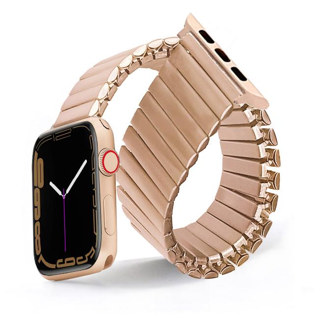 Elastisk klokkerem for Iwatch 38mm 40mm 41mm 44mm 42mm 45mm 49mm rustfritt stålbånd for Apple Watch Series 8 7 6 5 4 3 2 1 Se Expansion Luxury