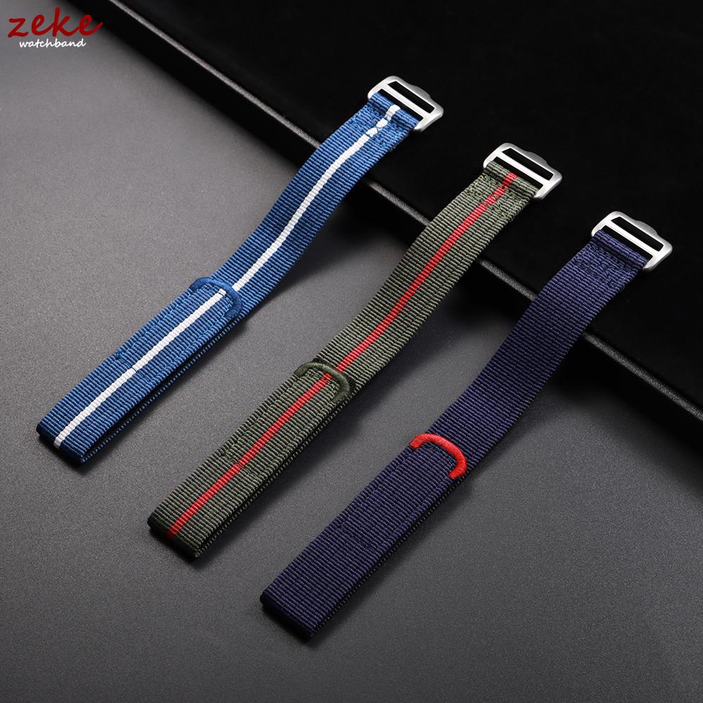 Nylon Canvas Strap 20mm 22mm for Tudor Hook Loop Textile Watch Band for Seiko for Omega Men‘s Military Sports Wristband Bracelet